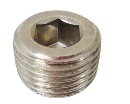 3/8 NPT CHROME STEEL PIPE PLUG