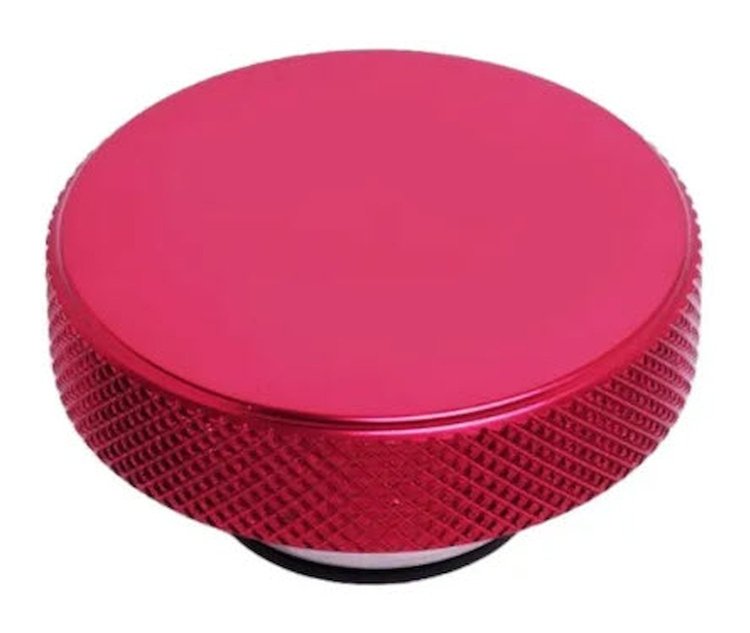 R5010RED Aluminum Radiator Cap [16 lb., Plain Top, Red]