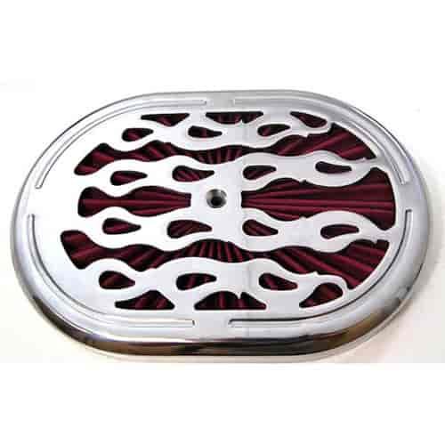 15 ALUMINUM OVAL FILTER A/C TOP - FLAMED