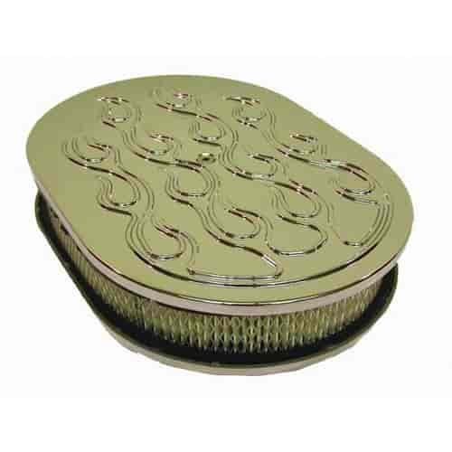 Aluminum Oval Air Cleaner Set 12" x 2"