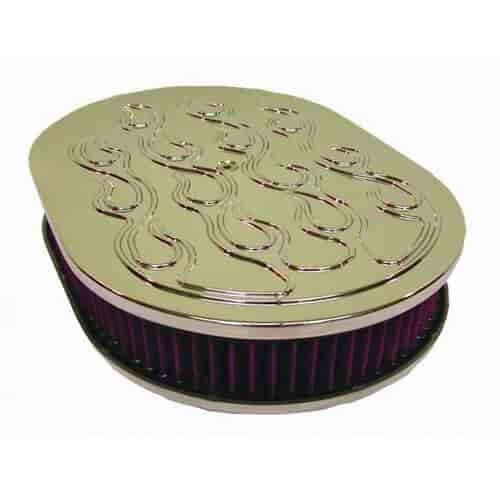 Aluminum Oval Air Cleaner Set 12" x 2"