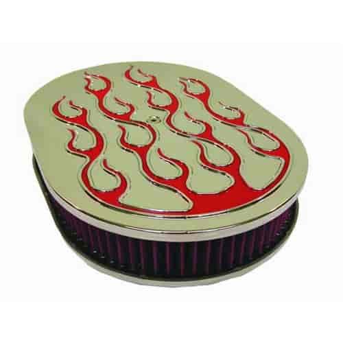 Aluminum Oval Air Cleaner Set 12" x 2"