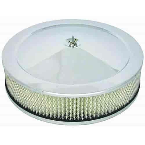 Round Muscle Car Style Top Air Cleaner Set 14" x 3"