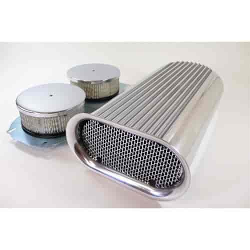 Hilborn Style Aluminum Hood Scoop Dual Quad Style