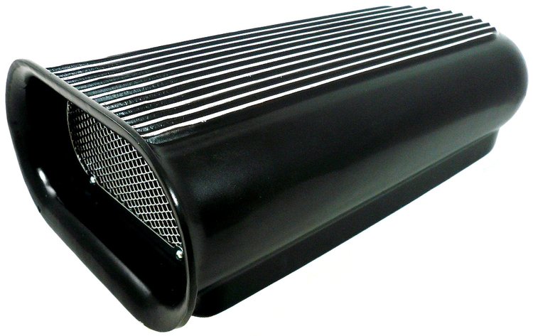 R5233BK Air Scoop, Black Hillborn Style Aluminum – Dual Quad