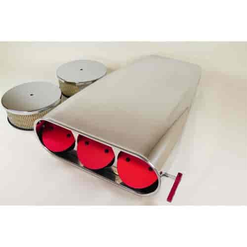 Aluminum Street Hood Scoop Single or Dual Quad