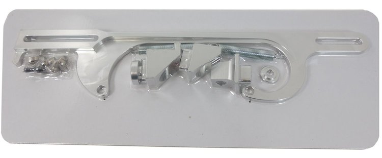 R5455 Throttle Cable Bracket, Billet 4150 Carburetor – Silver