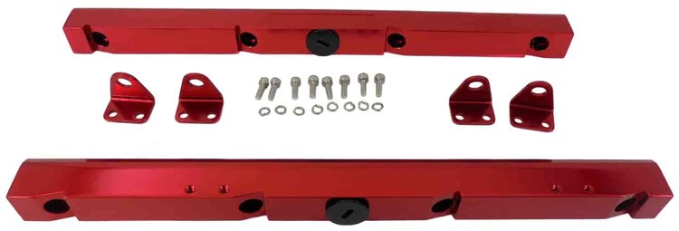 BILLET LS1 FUEL RAIL KIT-RED