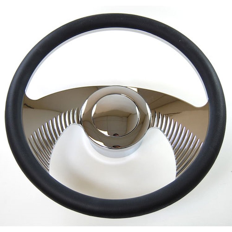 R5605A Steering Wheel, 14″ Billet “Wings” Style Kit – Chrome