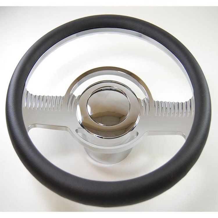 R5607A Steering Wheel, 14″ Billet “Classic” Style Kit – Chrome