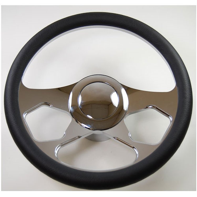 R5613A Steering Wheel, 14″ Billet “Revolution” Style Kit – Chrome