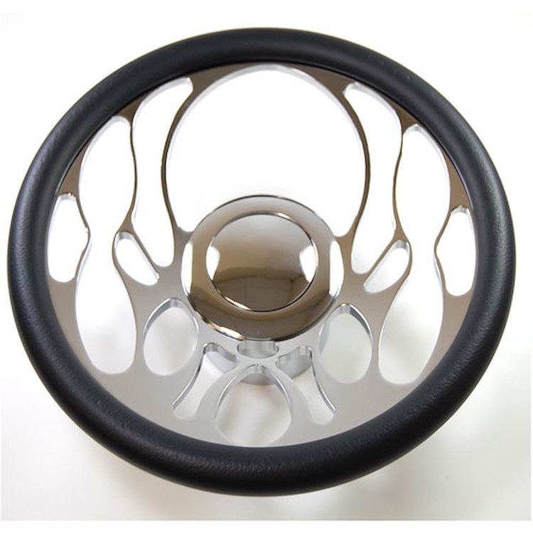 R5615A Steering Wheel, 14″ Billet “Orbiter” Style Kit – Chrome
