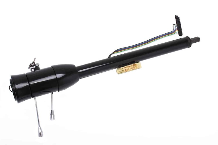 28 STEERING COLUMN WITH IGNITION FLOOR SHIFT BLACK