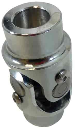 3/4 ROUND-3/4 ROUND W/OUT SPLINES STEEL SINGLE U-JOINT -CHROME