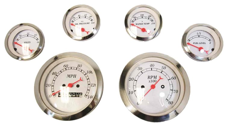 6 PC GAUGE WITH MECHANICAL SPEEDOMETER