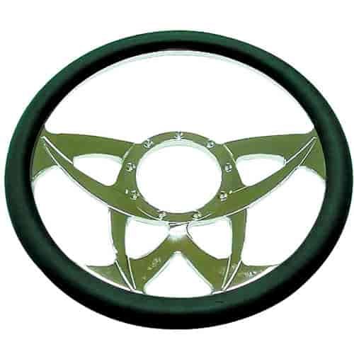 CHROME ALUM STEERING WHEEL NINJA TYLE