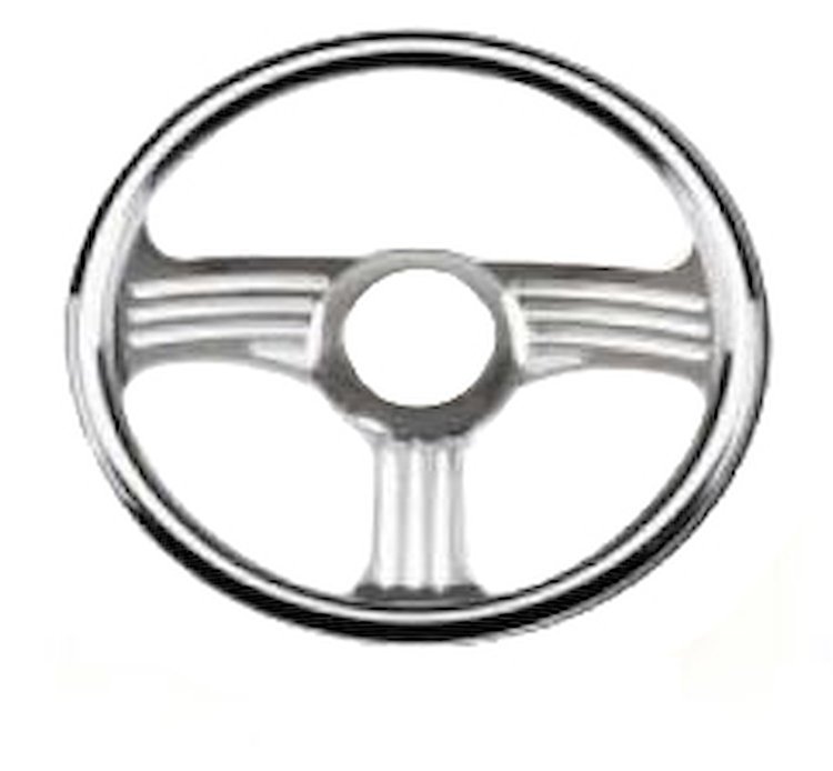 R5816 Steering Wheel, 14″ Full Billet “Slash” Style – Chrome
