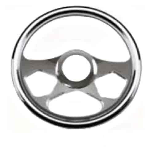 14 CHROME BILLET SOLID REVOLUTION STEERING WHEEL