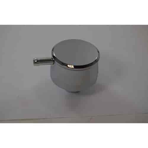 Chrome Aluminum PCV Push-In Breather - Plain with 1 Neck