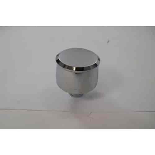 Chrome Aluminum Push-In Breather - Plain with 1 Neck