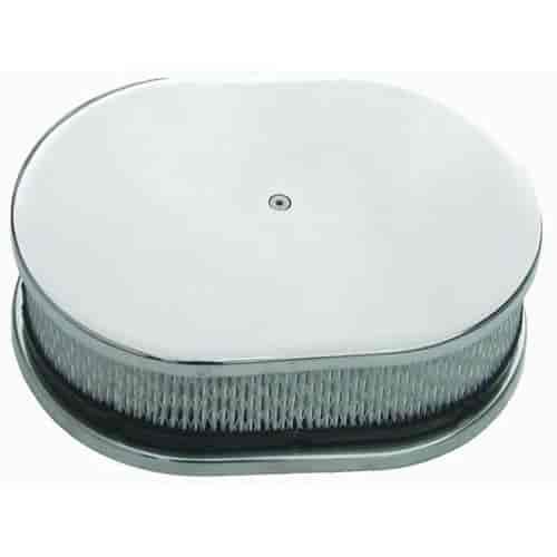 Aluminum Oval Air Cleaner Set 12" x 2"