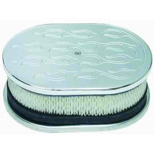 Aluminum Oval Air Cleaner Set 12" x 2"