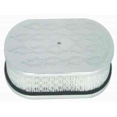 Aluminum Oval Air Cleaner Set 15" x 2"