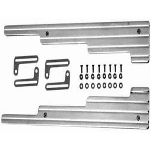 Chrome Aluminum 2 Piece Wire Loom with Bracket for Early Model - Ball Milled