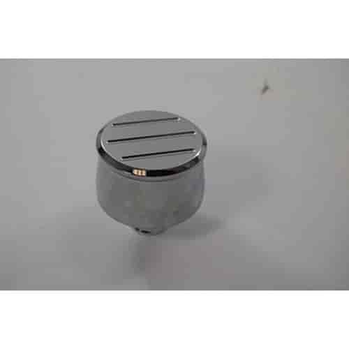 Chrome Aluminum Push-In Breather - Ball Milled with 1 Neck