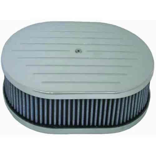 Aluminum Oval Air Cleaner Set 12" x 2"