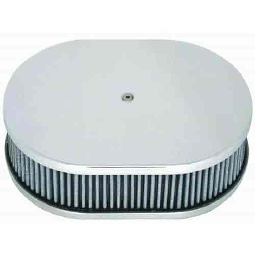 Aluminum Oval Air Cleaner Set 12" x 2"