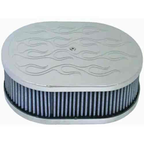 Aluminum Oval Air Cleaner Set 12" x 2"