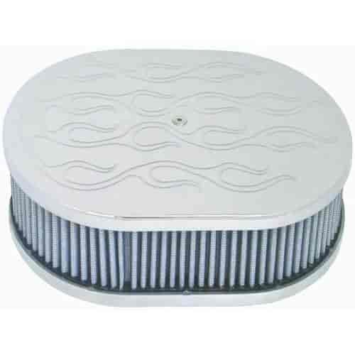 Aluminum Oval Air Cleaner Set 12" x 2"