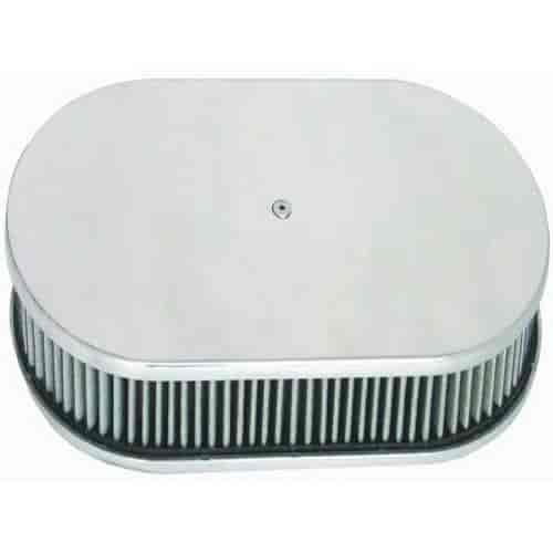 Aluminum Oval Air Cleaner Set 15" x 2"
