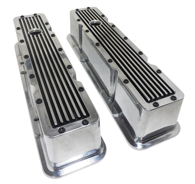 R6158 Valve Covers, Small Block Chevy Eliminator Series – Baffled