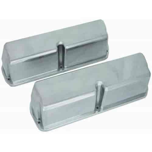 Polished Alum SB Ford Tall Valve Cover - Plain without Hole / Baffled