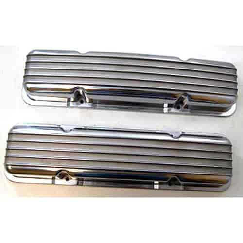 Small Block Chevy Nostalgic Finned Aluminum Valve Covers