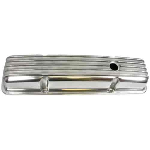 Nostalgic Baffled Aluminum Finned Valve Covers 1958-86 Small Block Chevy 283-350