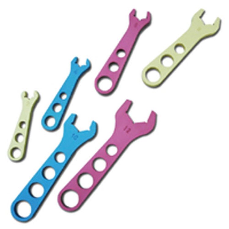 R6211 AN Wrench, Billet Aluminum 6-Piece Kit Anodized
