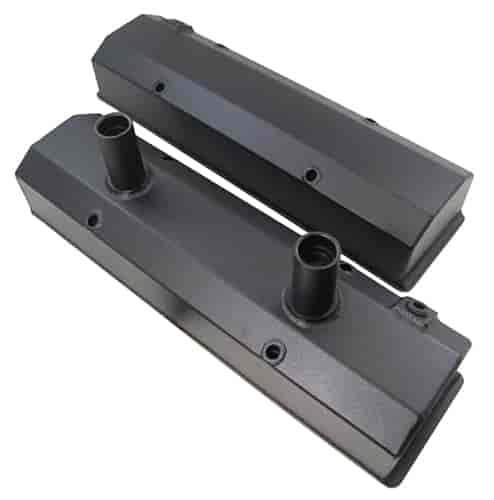 Fabricated Aluminum Circle Track Baffled Valve Covers 1958-86 Small Block Chevy 283-350