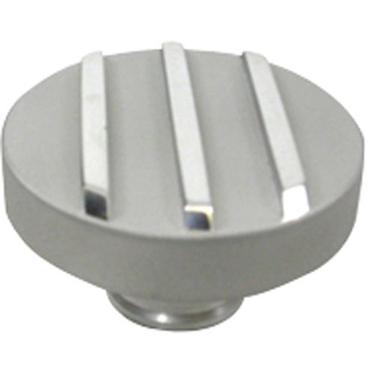R6250 Oil Cap, Finned Aluminum Push-In – Satin