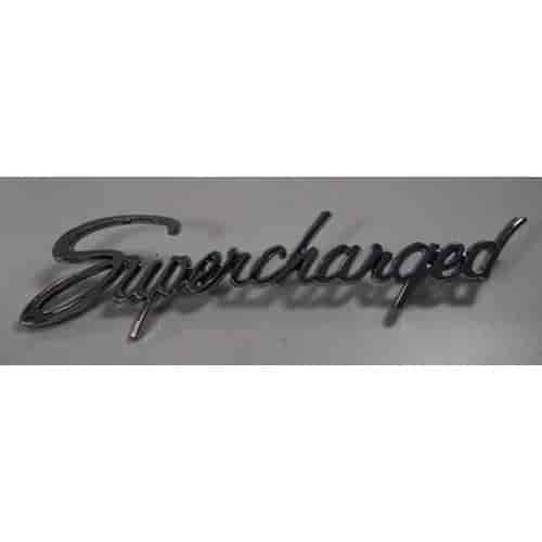Chrome Trim Emblem "Supercharged"