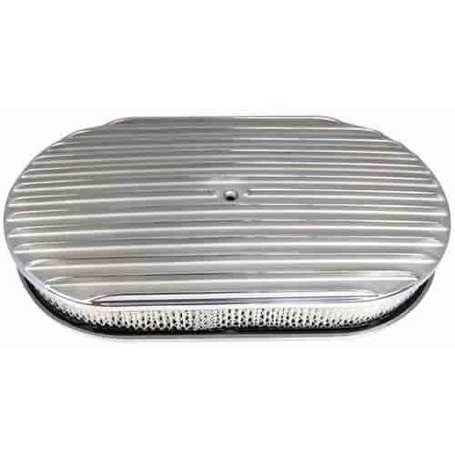 Nostalgic Polished Aluminum Oval Air Cleaner Kit 15" x 2"