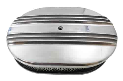 Nostalgic Polished Aluminum Oval Air Cleaner Kit 12" x 2"