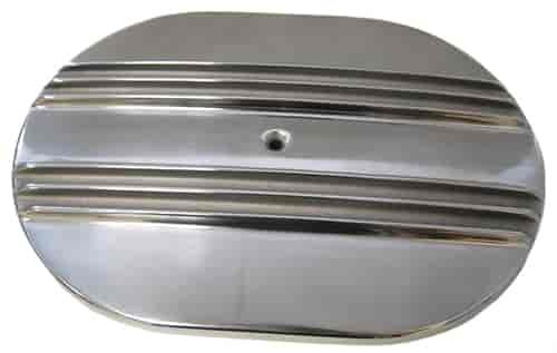 Nostalgic Polished Aluminum Oval Air Cleaner Top Only 12" x 2"