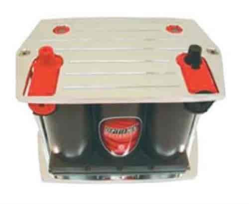 ALUM OPTIMA BATTERY TRAY GROUP STYLE 75/35 CHROME