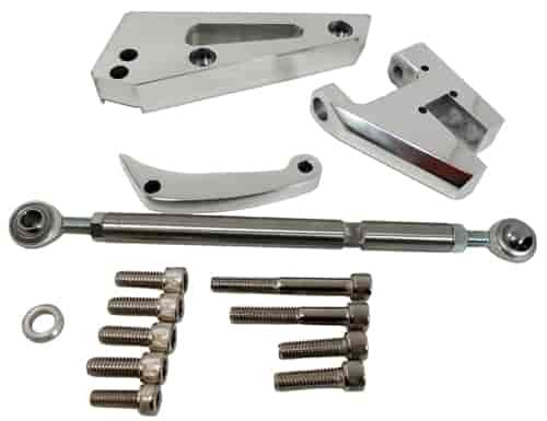 POLISHED ALUMINUM SB CHEVY ALTERNATOR BRACKET - SHORT WATER PUMP