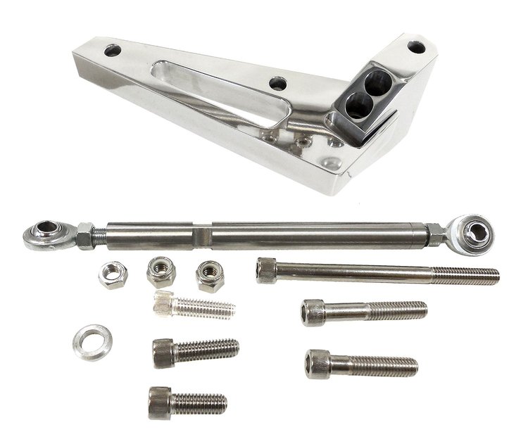 R6424 Passenger Side A/C Bracket, SBC Billet – Chrome
