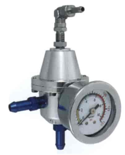 ALUMINUM FUEL PRESSURE REGULATOR WITH GAUGE