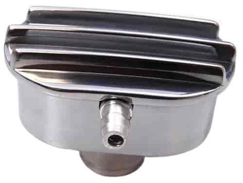 BREATHER W/PCV OVAL FINNED POL ALUM